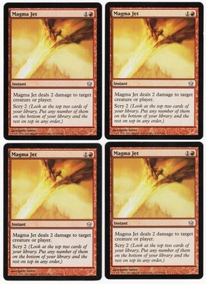Magma Jet x4 4x 2004 Fifth Dawn PLAYSET Red Uncommon Instant MTG SP - NM AZ3