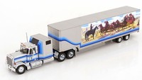 1:43 Ixo GMC General Towing Vehicle With Trailer 1980 Silver/Blue