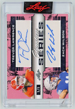 1/1 Trevor Lawrence Zach Wilson 2022 Leaf Signature Series Dual PINK Auto Card