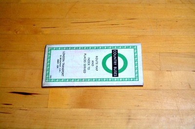 Country Buses, Route Map and Index to Places Served, 1962, , Very Good Book