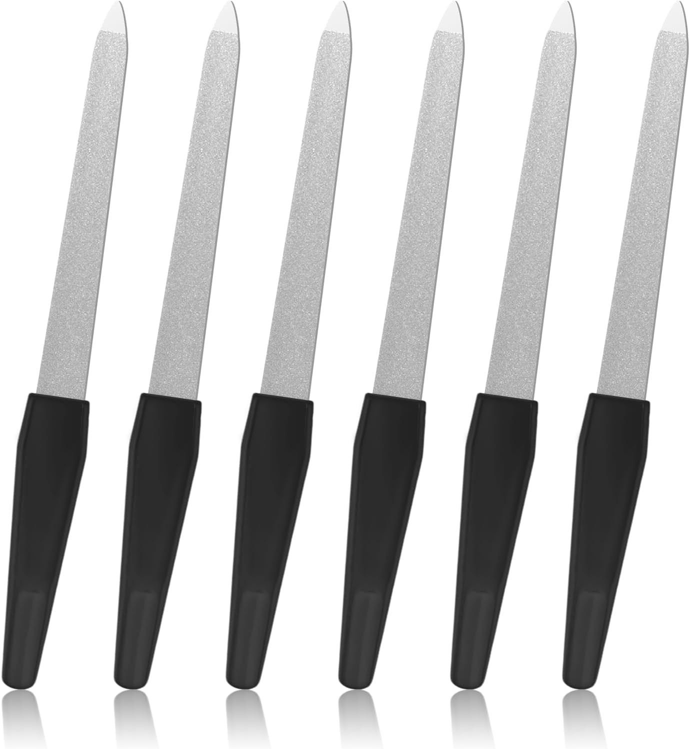 6 Pcs Metal Nail File for Natural Nails 6 Inch Fingernail Files Professional
