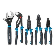 Erbauer 5 Piece Chrome Vanadium Steel Pliers Set Soft Grip Handles E-PL10 Tool