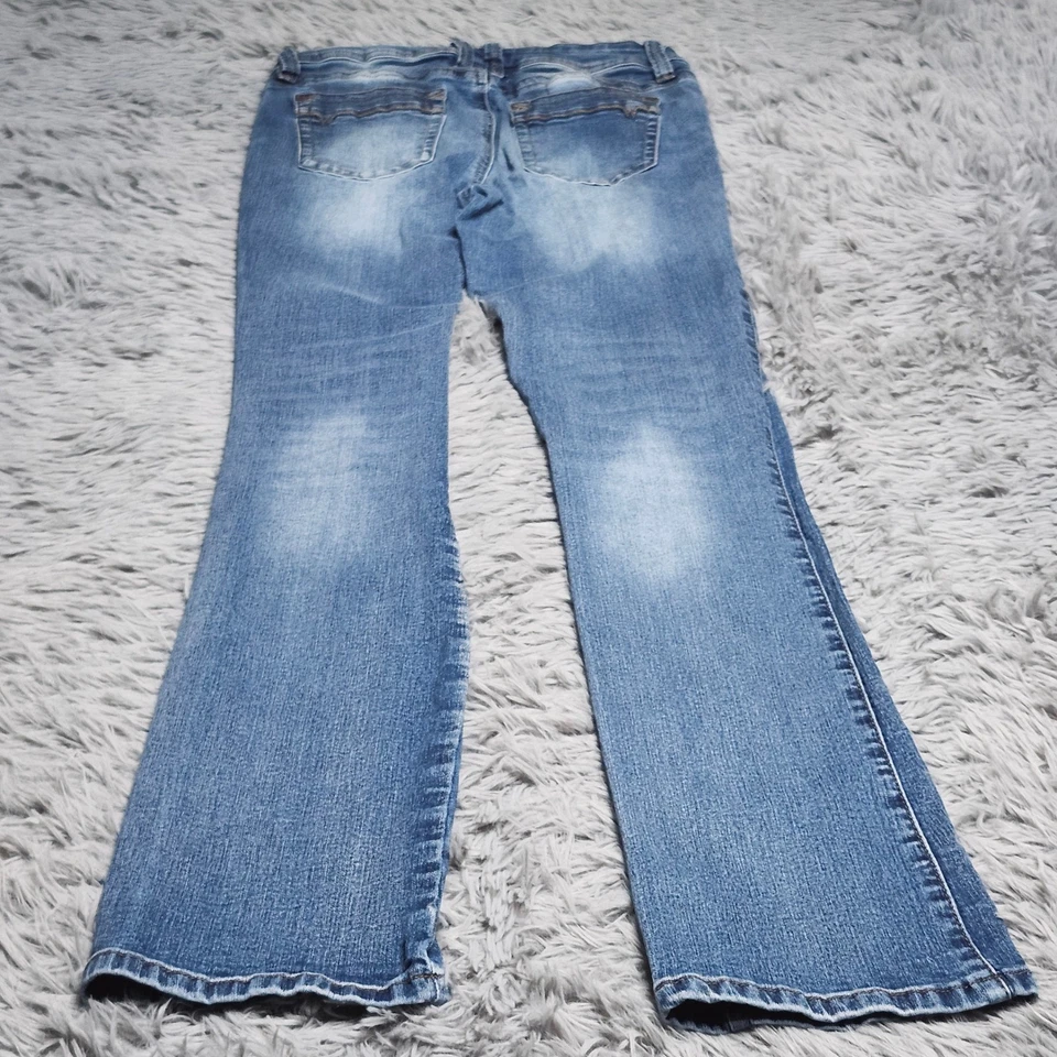 Wallflower Legendary Fit 靴型牛仔裤女式青少年 7 中腰牛仔弹力 — 第 2/4 张图片