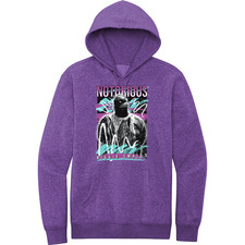 BRAND NEW RETRO KINGS BIGGIE 90s HEATHER PURPLE Hoodie SMALL-4XLARGE MADE IN USA