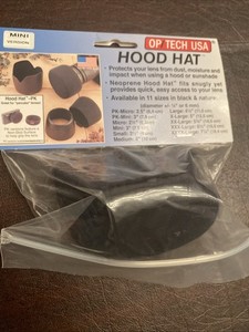 OP/TECH USA Hood Hat Neoprene Camera Lens Cap Black Mini Version