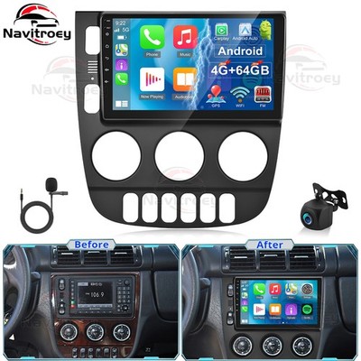 4+64G Für Mercedes-Benz M-Klasse W163 ML 320 Autoradio Android 15 GPS Navi +Kam