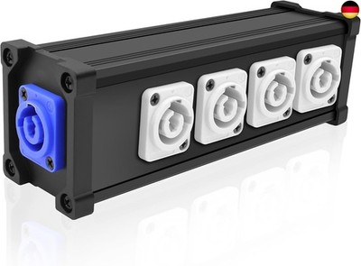 XMSJSIY PowerCon Eingang zum Ausgang 1 bis 4 Power Splitter Box 4 Kanal Multi 1