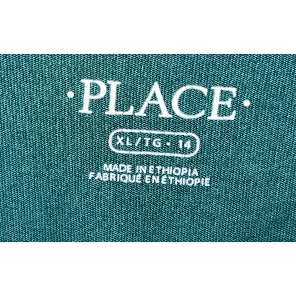 Camisa térmica Place Kid’s Boy’s juvenil talla XL (14) verde manga larga tejida Foto 2 de 4