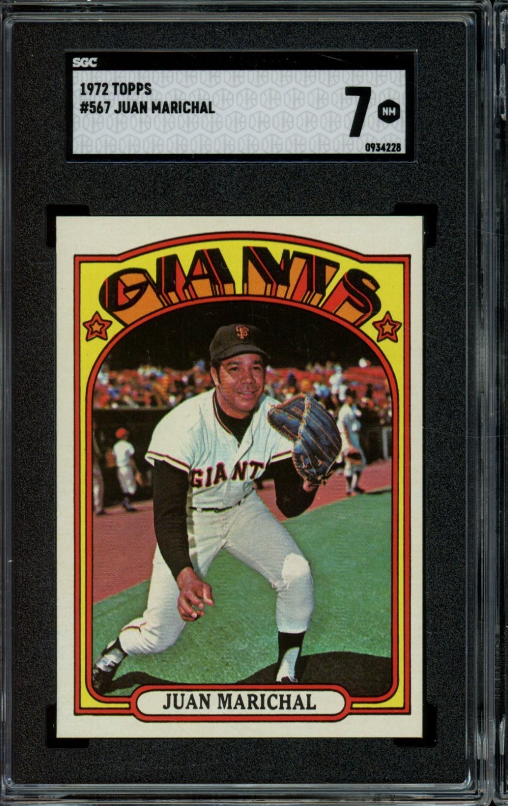 1972 Topps #567 Juan Marichal Giants SGC 7 NM LOOK! SV