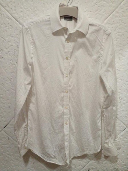 Men Jaeger Shirt White Cotton 36 / S / 44