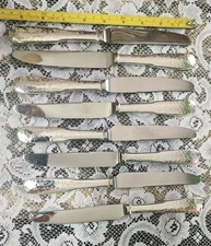 🤪SET OF 8 TOWLE c1977 HAMMERSMITH SILVERPLATE NEW FRENCH HOLLOW DINNER KNIVES🍽