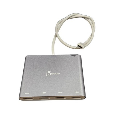 j5create JCA366 50cm USB-C to 4 Port HDMI Adapter Hub- Multi Monitor Splitter