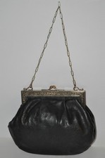 alte Vintage Minaudière Tasche Leder von 195...