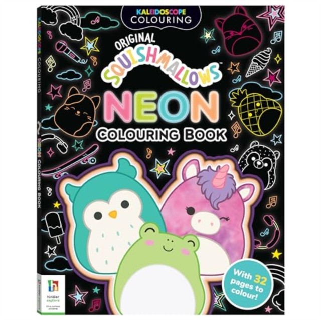 Kaleidoscope Squishmallows Neon Colouring Book by Hinkler Pty Ltd PAPERBACK