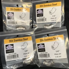 Smith-Cooper 4638100610 Stainless Steel 45 Deg. Elbow 1/4 x 1/4 Dia. in. FPT