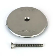 WATCO 18001-BN Single-Hole Bath Overflow Plate Includes Overflow and Screw,