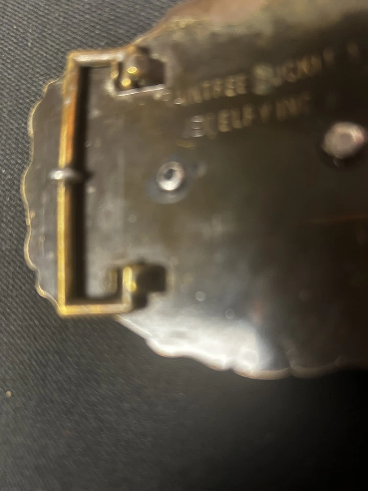 Винтажная пряжка для ремня 1970-х годов пряжка Raintree и ювелирные изделия Inc эмаль бас 3D рыба - Изображение 3 из 4