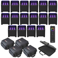 Chauvet DJ Freedom Par H9 IP Black Wireless Battery Powered LED Uplights 16pk