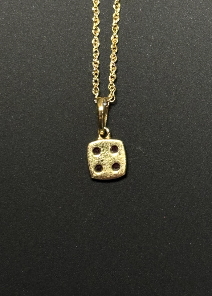 Olive Ave 14K Yellow Gold & Ruby Clove Necklace - Image 4 of 4