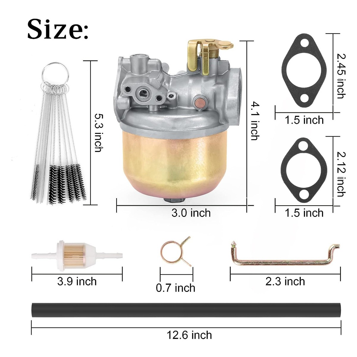 Golf Cart Carburetor Kit for Club Car DS Gas 84-91 Kawasaki 341cc