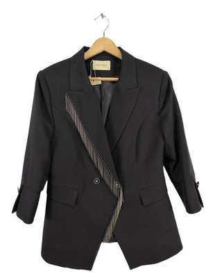 BADGLEY MISCHKA Long-Blazer Damen Blazer Gr. DE 42 schwarz Casual-Look