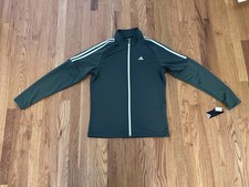 Adidas Mens 3 Stripes Multi Sports Collegiate Green Track Jacket small