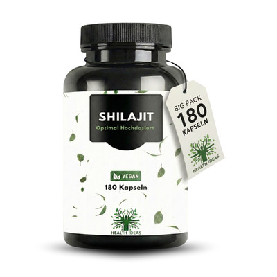 Himalaya Shilajit Mumijo   1300 mg hochdosiert   180 vegane Kapseln