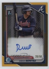 2024 Bowman Chrome Prospect Gold Refractor 20/50 Diego Benitez #CPA-DB Auto ib6