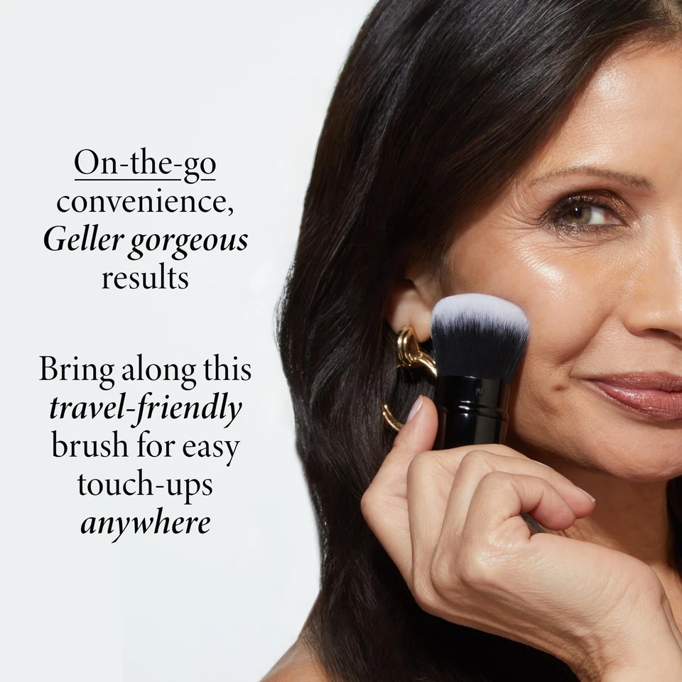 Bolsa de maquillaje de pana + Juego de 2 brochas para mezclar bellezas Foto 4 de 4