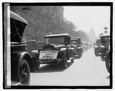 Photo:1923 Ford Motor Co Parade Massachusetts Society Mayor of Lowell Cars
