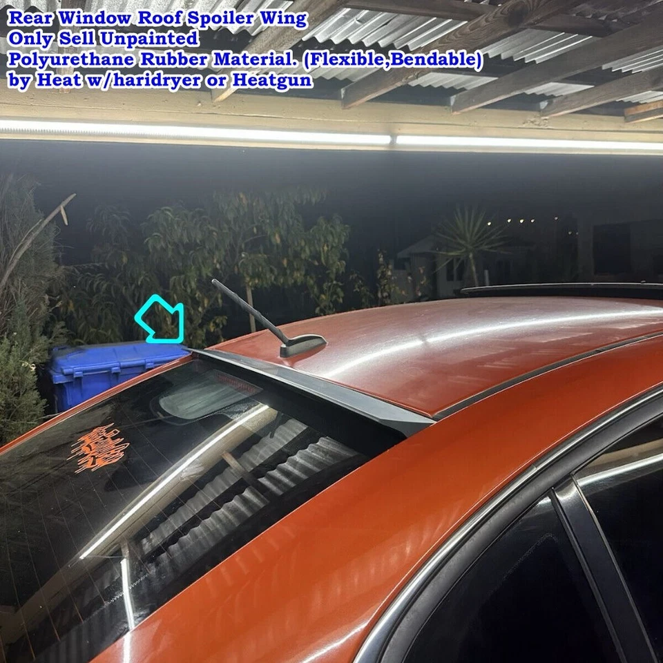 Stock 229V Rear Window Roof Spoiler Wing Fits 2008~2009 Pontiac G8 GT GCT Sedan - Image 2 of 4