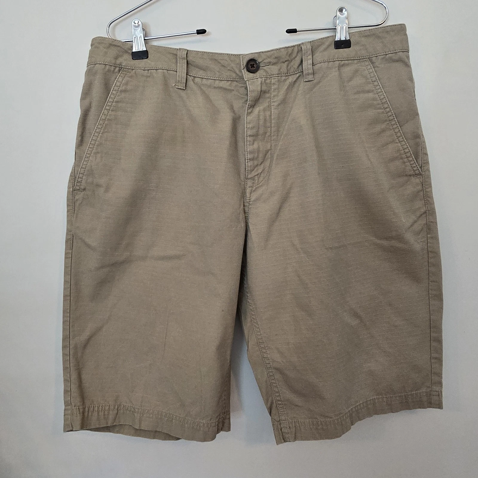 Pantaloncini Timberland uomo taglia 36 vestibilità classica 100% cotone tasche kaki usati