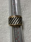 David Yurman 14k Yellow Gold & Sterling Silver  Cigar Ring 8.23G  / Sz 6 Vintage — photo 1