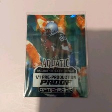 Leaf 2025 Optichrome Aquatic Rocket Ismail 1/1 Proof #A-RI1 Football