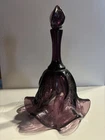 Vintage Fenton Purple Amethyst Swirl Glass Bell