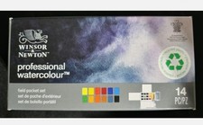 New Winsor  Newton Professional Watercolor Field Pocket Set,14pc Free shipping