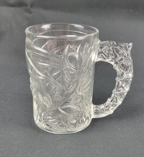 VTG 1995 "Batman Forever" NYC 3D Embossed Design DC Comics McDonalds Glass Cup