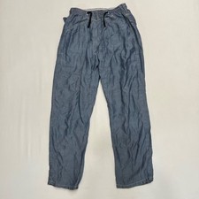 Marithe Francois Girbaud Wide Leg Drawstring Pants Sz US 6 Casual Chambray