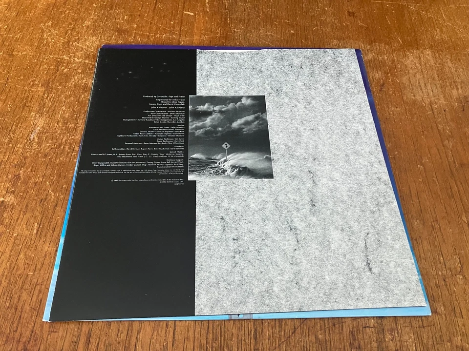 COVERDALE PAGE S/T LP Vinyl 1993 UK 1st Press RARE Whitesnake Led Zeppelin - Image 4 of 4