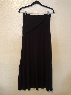 Bobeau Wear Two Ways Maxi Skirt Or Midi Tube Dress Black Women's Size Small 