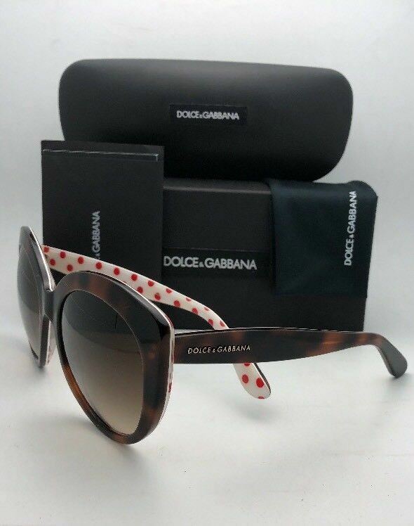 New DOLCE&GABBANA Sunglasses DG 4227 2872/13 Tortoise on White w