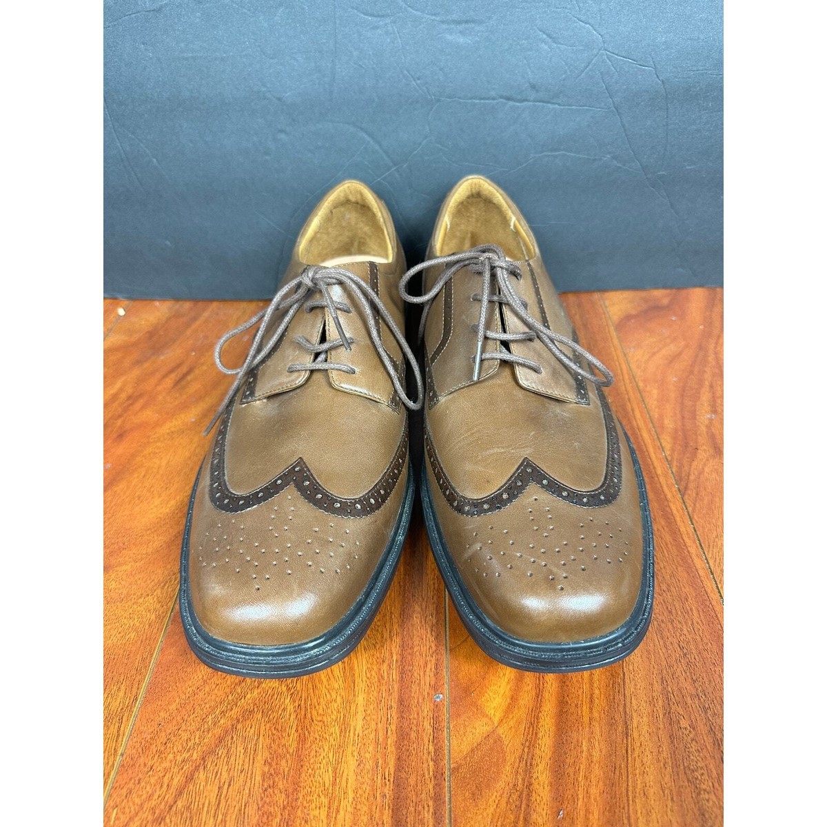 Dr. Comfort Wing 8320 Mens Oxford Dress Shoes Brown Leather Wingtip Lace Up 13M Dr Comfort Wings 8320 Brown Leather Wingtip Diabetic Oxford  main image 4