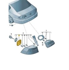 Original Lampenträger Rücklicht Heckleuchte rechts VW Passat 3AE945258 Neu
