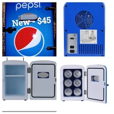 Pepsi 6 Can Personal Mini Cooler Mini Fridge 120V Home Plug Works Great!