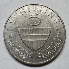 1990 Austria 5 Schilling - Beautiful Coin - #A-055-B