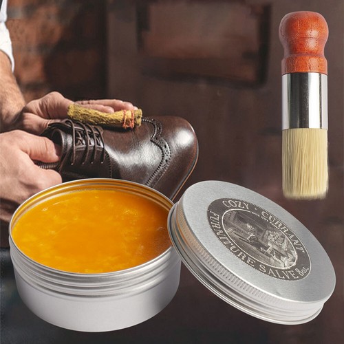Leather Furniture Salve And Brush Safety Conditioner Maintenance Supplies SW - Picture 2 of 17