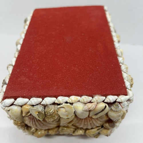 Vintage Handmade Seashell Art Trinket Box Sailor's Valentine Coast Beach Wedding - Picture 8 of 12