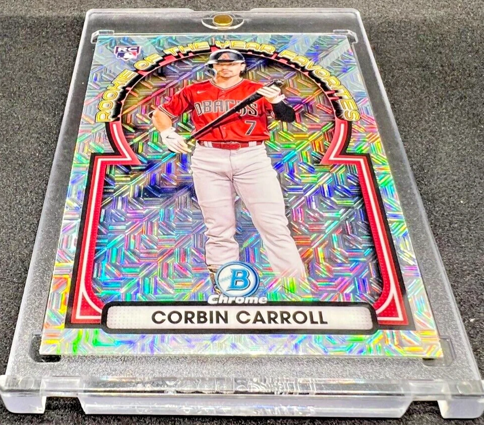 Corbin Carroll RARE ROOKIE CARD MOJO REFRACTOR BOWMAN CHROME INVESTMENT RC Mint! - Image 2 of 4