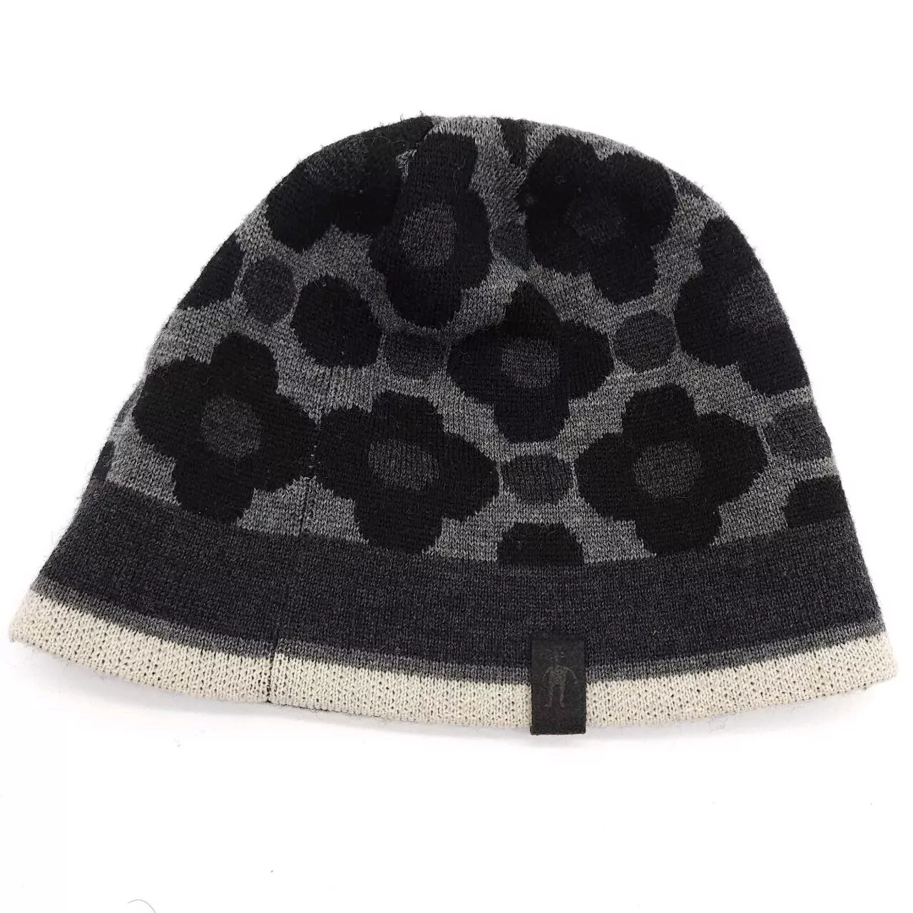 smartwool winter snow beanie hat skull ski cap floral stretch 