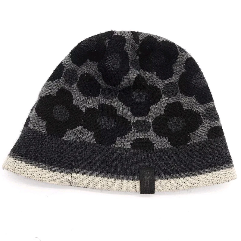 smartwool winter snow beanie hat skull ski cap floral stretch 